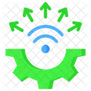 WLAN Zahnrad Getriebe Symbol