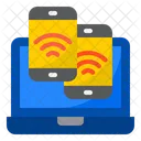 WLAN Laptop Kommunikation Symbol