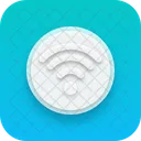 WLAN Neumorphismus Schnittstelle Symbol