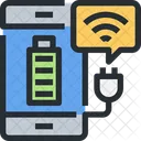 WLAN Laden Kabelloses Laden Akku Symbol