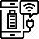 WLAN Laden Kabelloses Laden Akku Symbol