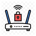 WLAN Router Schloss Symbol