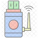 WLAN USB Adapter Lineares Farbsymbol Symbol