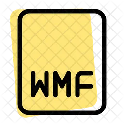 Wmf File Icon - Download in Colored Outline Style