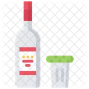 Wodka Glas Gurke Symbol