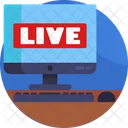 Nachrichtensendung Live Online Symbol