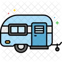 Wohnwagen Caravan Campingheim Symbol