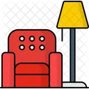 Wohnzimmer Lampe Sofa Symbol