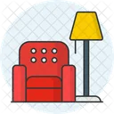 Wohnzimmer Lampe Sofa Icon