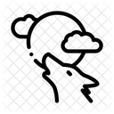 Heulen Wolf Feier Symbol