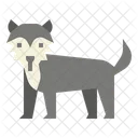 Wolf Fuchs Haustier Symbol