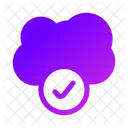 Cloud Genehmigen Bestatigen Symbol