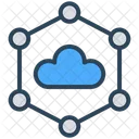 Netzwerk Vernetzung Cloud Symbol