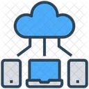 Netzwerk Vernetzung Cloud Symbol