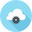 Cloud Zahnrad Computing Symbol