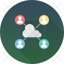 Cloud Outsourcing Cloud Benutzer Symbol