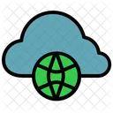 Cloud Internet Netzwerk Schaltkreisgewebe Symbol