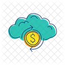 Wolke mit Dollarzeichen  Icon