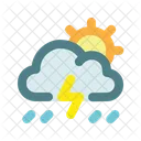 Sturm Gewitter Sonne Symbol