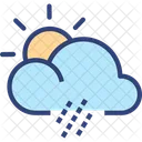 Wolke Sonne regnet  Symbol