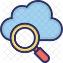 Cloud Vergrosserung Cloud Suche Internet Erkundung Icon