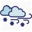 Wolken Wind Schnee Icon