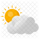 Sonne in Wolken  Symbol