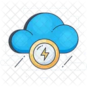 Cloud Energie Cloud Strom Cloud Hosting Symbol