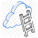 Karriereleiter Cloud Leiter Cloud Hosting Symbol