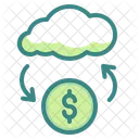 Cloud Munze Online Geldtransfer Cloud Symbol