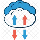 Cloud Pfeile Pfeile Nach Oben Und Unten Cloud Computing Symbol