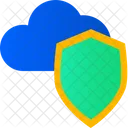 Cloud Shield Cloud Schutz Cloud Sicherheit Symbol