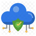 Cloud Schild Schild Sicherheitssystem Symbol