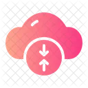 Pfeil nach oben in der Wolke  Symbol