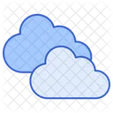 Bewolkt Bewolktes Wetter Bewolkter Himmel Symbol