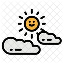 Bewolkt Wolke Sonne Symbol