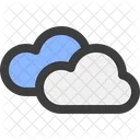 Bewolkt Wolke Wetter Symbol