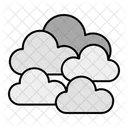 Bewolkt Wolke Wetter Symbol