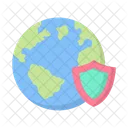 Wolrd Protection Globe Safety Icon