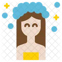 Woman Cleaning Hair Icon