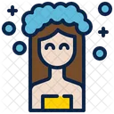 Woman Cleaning Hair Icon