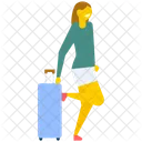 Woman Luggage Suitcase Icon