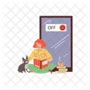 Woman Dog Book Icon