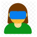 Woman People Vr Glasses Icon
