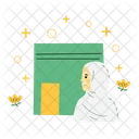 Woman Hajj Pray Icon