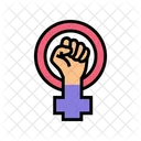 Woman Power Fist Icon