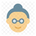 Woman Old Glasses Icon