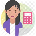 Woman Accountant  Icon