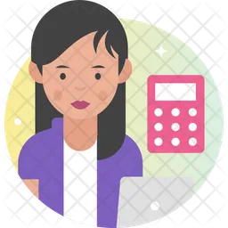 Woman Accountant  Icon