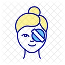 Woman after eye surgery  Icon